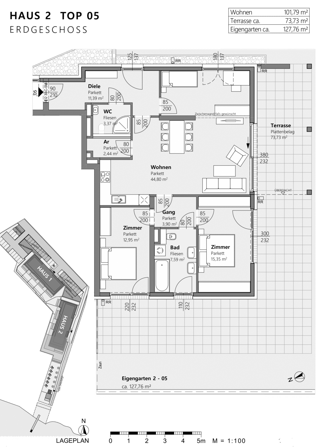 Haus-2-Top-05_Ihre Seebühne Eigentumswohnungen am Millstätter See